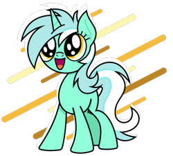 Size: 824x743 | Tagged: safe, artist:cuttycommando, lyra heartstrings, pony, unicorn, female, happy, mare, open mouth, solo