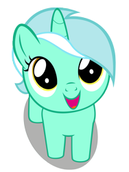 Size: 2250x3000 | Tagged: safe, artist:coldbologna, lyra heartstrings, cute, daaaaaaaaaaaw, filly, high res, hnnng, looking at you, looking up, lyrabetes, open mouth, simple background, smiling, solo, transparent background, vector, younger