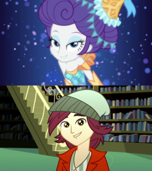 Size: 1920x2160 | Tagged: safe, edit, screencap, normal norman, rarity, better together, epic fails (equestria girls), eqg summertime shorts, equestria girls, the other side, female, male, normity, shipping, straight