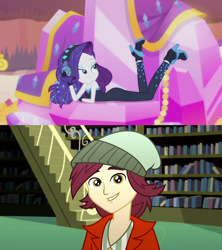 Size: 1920x2160 | Tagged: safe, edit, screencap, normal norman, rarity, better together, epic fails (equestria girls), eqg summertime shorts, equestria girls, the other side, female, male, normity, shipping, straight