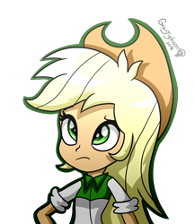 Size: 1300x1500 | Tagged: safe, artist:graytyphoon, applejack, equestria girls, loose hair, simple background, solo, transparent background