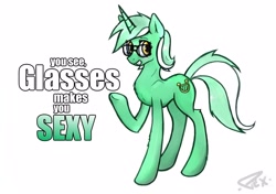 Size: 2320x1632 | Tagged: safe, artist:dexsterthewolf, lyra heartstrings, pony, unicorn, female, glasses, green coat, horn, mare, two toned mane