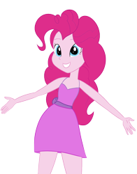 Size: 1024x1307 | Tagged: safe, artist:php47, pinkie pie, equestria girls, clothes, dress, simple background, solo, transparent background