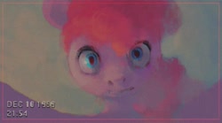 Size: 3000x1665 | Tagged: safe, artist:sharpieboss, pinkie pie, earth pony, hamster, pony, camera, looking at you, offscreen character, pov, solo