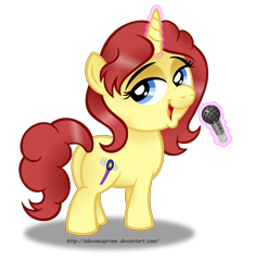 Size: 2449x2600 | Tagged: safe, artist:aleximusprime, oc, oc only, pony, unicorn, microphone, plot, simple background, solo, transparent background