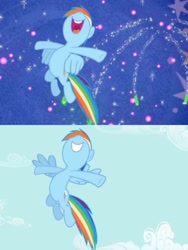 Size: 2160x2880 | Tagged: safe, derpibooru import, edit, edited screencap, editor:katy木土, screencap, rainbow dash, pegasus, pony, may the best pet win, solo