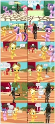 Size: 2133x4800 | Tagged: safe, artist:nikoaccampora, apple bloom, applejack, big macintosh, granny smith, pinkie pie, twilight sparkle, earth pony, human, pony, 3d, adrian shephard, apple family, comic, crossover, gmod, h.e.c.u., half-life, half-life: opposing force, male, stallion, sweet apple acres