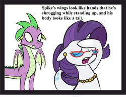 Size: 5577x4292 | Tagged: safe, artist:tjpones, edit, rarity, spike, dragon, pony, unicorn, cannot unsee, dialogue, female, male, mare, plot, shipping, sparity, straight