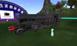 Size: 1680x1000 | Tagged: safe, lyra heartstrings, british, lms fairburn, second life, steam locomotive