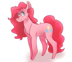 Size: 1024x871 | Tagged: safe, artist:chinchillahugs, pinkie pie, pony, chest fluff, simple background, solo, white background