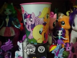 Size: 2592x1944 | Tagged: safe, applejack, lyra heartstrings, twilight sparkle, twilight sparkle (alicorn), alicorn, earth pony, pony, collection, cup, female, mare, merchandise