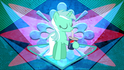 Size: 3840x2160 | Tagged: safe, artist:laszlvfx, artist:neomiles, derpibooru import, edit, lyra heartstrings, pony, unicorn, drink, drinking, eyes closed, female, hoof hold, mare, pepsi, soda, solo, wallpaper, wallpaper edit