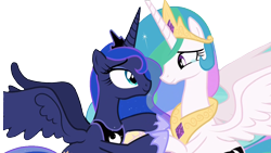 Size: 1920x1080 | Tagged: safe, edit, edited screencap, editor:childofthenight, screencap, princess celestia, princess luna, alicorn, pony, a royal problem, background removed, crying, cute, female, mare, royal sisters, simple background, sisters, spread wings, tears of joy, transparent background, wings