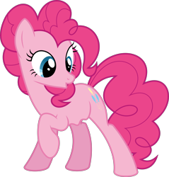 Size: 6400x6700 | Tagged: safe, artist:parclytaxel, pinkie pie, earth pony, pony, spice up your life, .svg available, absurd resolution, hungry, raised hoof, simple background, solo, stomach growl, transparent background, vector