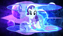 Size: 3840x2160 | Tagged: safe, artist:cloudyglow, artist:laszlvfx, derpibooru import, edit, rarity, mermaid, pony, unicorn, clothes, costume, female, mare, mermarity, nightmare night costume, solo, wallpaper, wallpaper edit