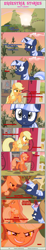 Size: 1475x7982 | Tagged: safe, artist:estories, applejack, oc, oc:silverlay, earth pony, pony, comic:seeds of darkness, comic, magic, possessed, sweet apple acres