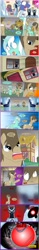 Size: 2450x15707 | Tagged: safe, artist:edowaado, berry punch, berryshine, doctor whooves, lyra heartstrings, cyborg, earth pony, pony, unicorn, comic:rise of the cyber pony, comic, female, male, mare, stallion