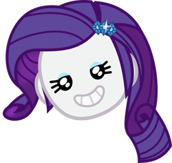 Size: 734x692 | Tagged: safe, artist:anime-equestria, derpibooru exclusive, rarity, better together, equestria girls, game stream, cute, emoji, happy, head only, meme, raribetes, simple background, smiling, smug, transparent background, trollface, u mad, vector