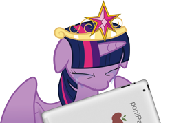 Size: 1454x1035 | Tagged: safe, derpibooru import, twilight sparkle, twilight sparkle (alicorn), alicorn, pony, crying, female, ipad, mare