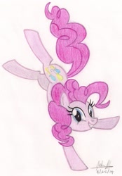 Size: 981x1408 | Tagged: safe, artist:soulsliver249, pinkie pie, earth pony, pony, female, mare, smiling, solo, traditional art