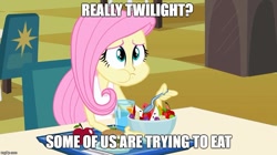 Size: 888x499 | Tagged: safe, fluttershy, equestria girls, image macro, meme, solo