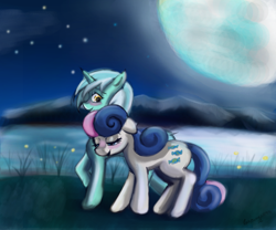 Size: 1800x1500 | Tagged: safe, artist:gunslingerpen, bon bon, lyra heartstrings, sweetie drops, pony, unicorn, female, horn, mare