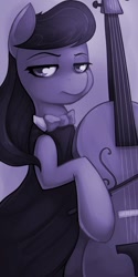 Size: 400x800 | Tagged: safe, artist:drbdnv, octavia melody, earth pony, pony, bowtie, cello, clothes, dress, musical instrument, solo