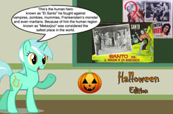 Size: 887x588 | Tagged: safe, lyra heartstrings, chalkboard, el santo, halloween, human studies101 with lyra, meme