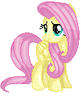 Size: 115x143 | Tagged: safe, artist:obsessedwithspace, fluttershy, pegasus, pony, animated, gif, solo