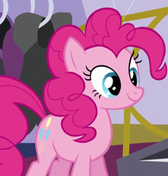 Size: 432x451 | Tagged: safe, screencap, pinkie pie, earth pony, pony, canterlot boutique, cute, diapinkes, female, mare, smiling, solo