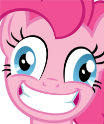 Size: 2561x3058 | Tagged: safe, artist:cyanlightning, pinkie pie, earth pony, pony, animated, close-up, eye twitch, faic, forced smile, gif, insanity, loop, solo
