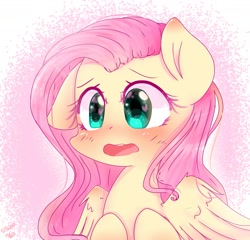 Size: 1775x1703 | Tagged: safe, artist:windymils, fluttershy, pegasus, pony, blushing, cute, female, heart, mare, open mouth, redraw, shyabetes, solo, wingding eyes