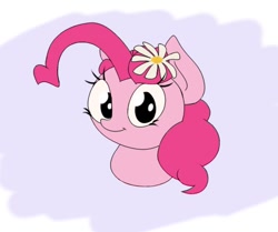 Size: 632x528 | Tagged: safe, artist:neitronik, pinkie pie, earth pony, pony, bust, flower, flower in hair, portrait, solo