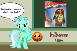 Size: 889x590 | Tagged: safe, lyra heartstrings, chalkboard, costume, halloween, human studies101 with lyra, marijuana, meme