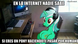 Size: 720x404 | Tagged: safe, lyra heartstrings, image macro, meme, spanish, text, texto