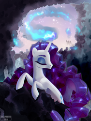 Size: 2625x3500 | Tagged: safe, artist:eiirine, rarity, pony, unicorn, eyes closed, female, mare, solo