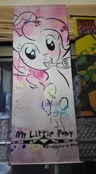 Size: 800x1440 | Tagged: safe, artist:mlp-frank, pinkie pie, banner, irl, photo, solo