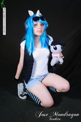 Size: 491x740 | Tagged: artist needed, safe, dj pon-3, octavia melody, vinyl scratch, human, cosplay, irl, irl human, photo, plushie, solo