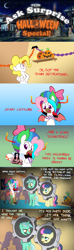 Size: 700x2360 | Tagged: safe, artist:willdrawforfood1, bon bon, lyra heartstrings, surprise, sweetie drops, g1, ask surprise, cher, comic, g1 to g4, gears of war, generation leap, halloween, party, pokémon