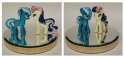 Size: 900x417 | Tagged: safe, artist:mermade4u, bon bon, lyra heartstrings, sweetie drops, pony, brushable, custom, irl, photo, toy