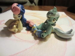 Size: 900x675 | Tagged: safe, artist:deidaraslittlebird, bon bon, lyra heartstrings, sweetie drops, custom, irl, photo, sculpture