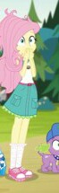 Size: 66x215 | Tagged: safe, screencap, fluttershy, rarity, spike, spike the regular dog, dog, equestria girls, legend of everfree, camp everfree outfits, clothes, hand over mouth, needs more resolution, picture for breezies, shocked, shoes, skirt, sneakers, socks, solo focus