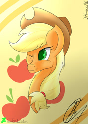 Size: 755x1059 | Tagged: safe, artist:nexcoyotlgt, applejack, earth pony, pony, cutie mark, female, mare, solo