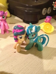 Size: 612x816 | Tagged: safe, artist:trojan-pony, bon bon, lyra heartstrings, sweetie drops, pony, custom, irl, photo, toy