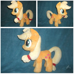 Size: 1200x1200 | Tagged: safe, artist:obcor, applejack, hatless, irl, missing accessory, photo, plushie, solo