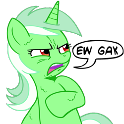 Size: 945x945 | Tagged: safe, artist:vaguedoodles, lyra heartstrings, goo pony, original species, season 3, ew gay, funny, gak, gak pony, gakpony