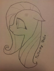 Size: 900x1200 | Tagged: safe, artist:knightsmile, fluttershy, pegasus, pony, female, mare, solo, traditional art