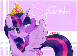 Size: 966x709 | Tagged: safe, artist:nayobe, derpibooru import, twilight sparkle, twilight sparkle (alicorn), alicorn, pony, crown, female, mare, solo
