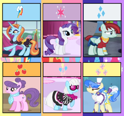 Size: 600x560 | Tagged: safe, artist:3d4d, photo finish, rarity, sapphire shores, sassy saddles, suri polomare, valley glamour, pony, unicorn, alternate mane six, alternate universe, the fashion six