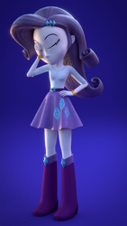 Size: 1080x1920 | Tagged: safe, artist:creatorofpony, artist:rjrgmc28, rarity, equestria girls, 3d, blender, facepalm, solo